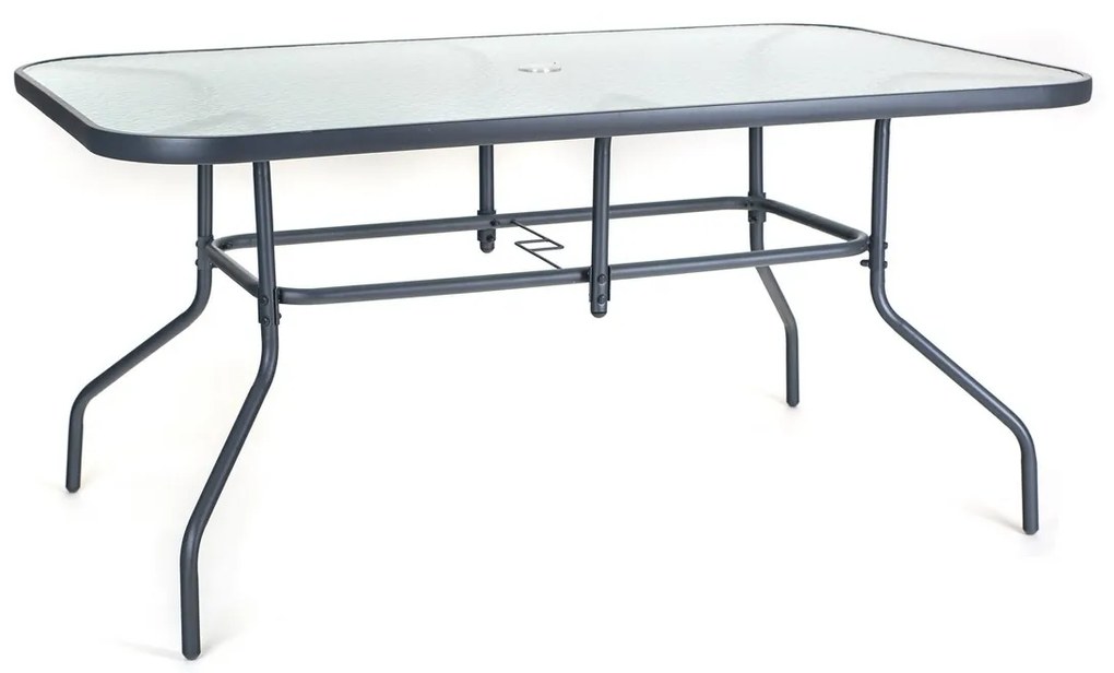 Happy Green Stół ogrodowy ze szklanym blatem Verre, 150 x 90 x 72 cm