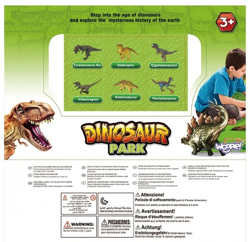Woopie zestaw park dinozaurów figurki + mata i akcesoria 23 el.