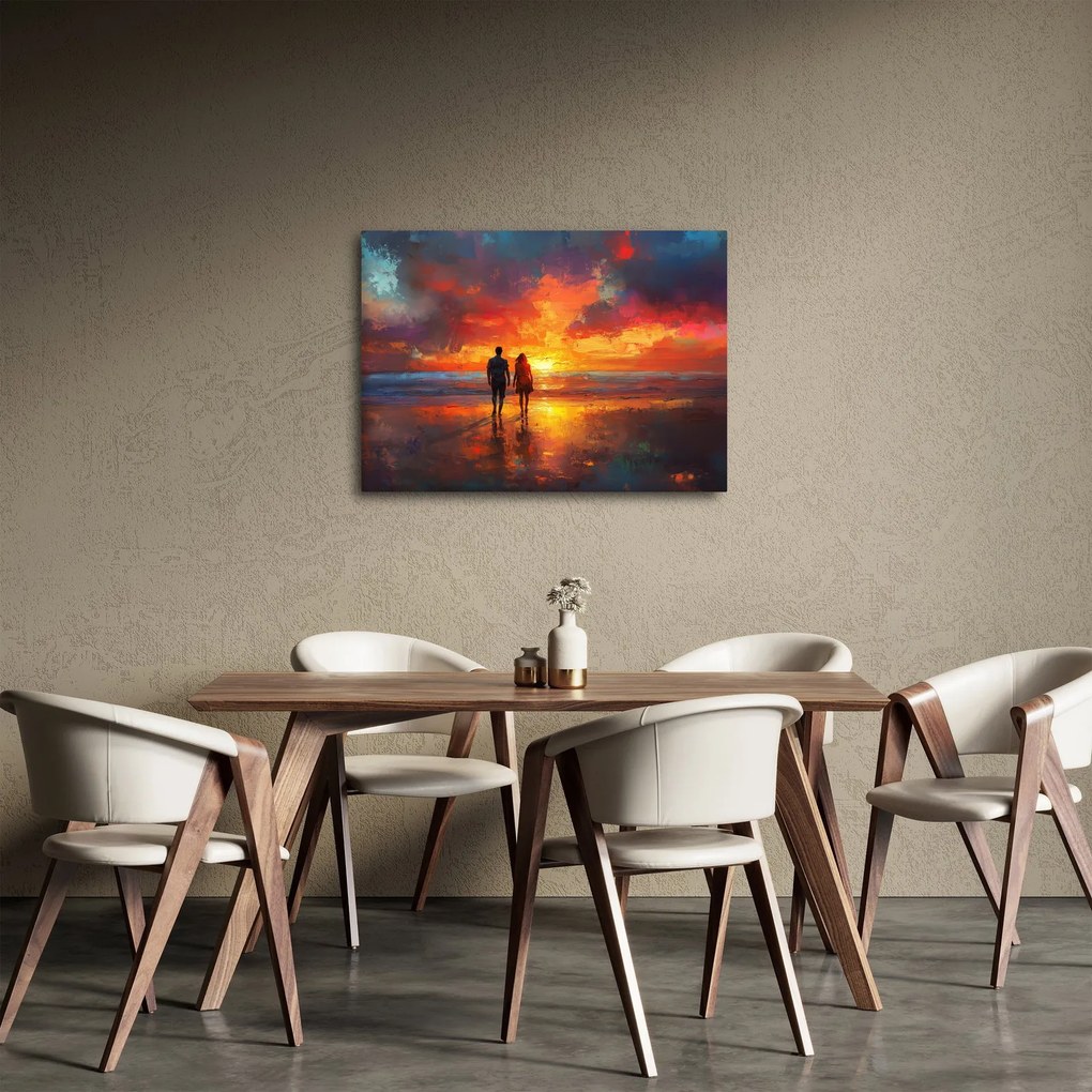 Obraz - Spacer po plaży (70x50 cm)