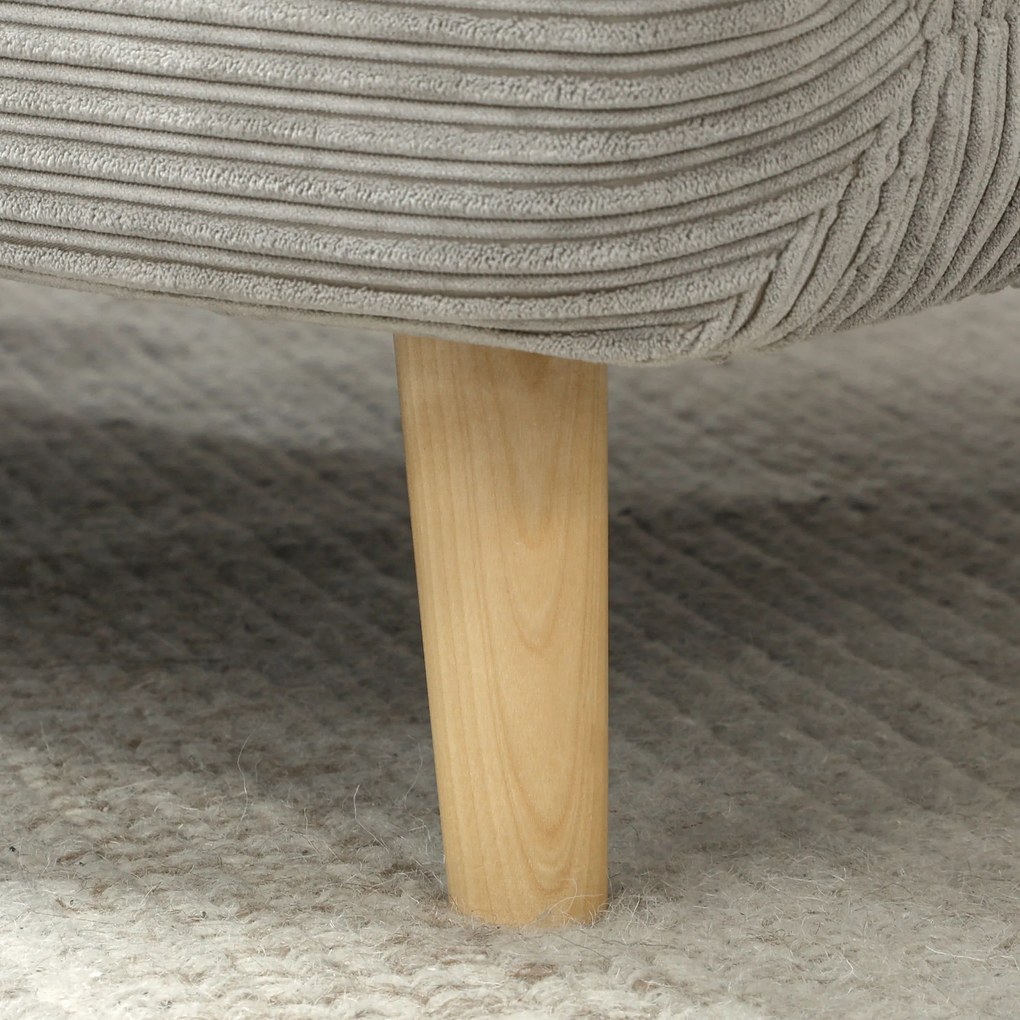 HOMCOM Fotel do spania 2-w-1 dla gości, regulowana poduszka wsparcia, optyka sztruksu, 82 cm x 89 cm x 83 cm, Szary