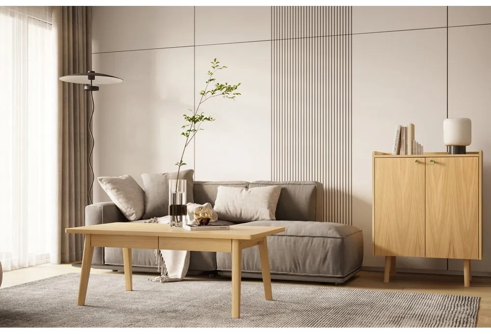 Stolik w dekorze dębu w naturalnym kolorze 60x120 cm Nice – Woodman