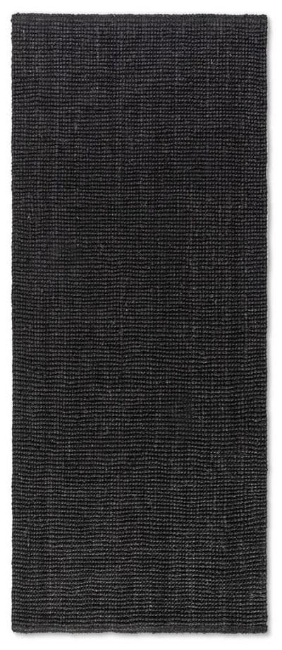 Czarny chodnik z juty 80x200 cm Bouclé – Hanse Home