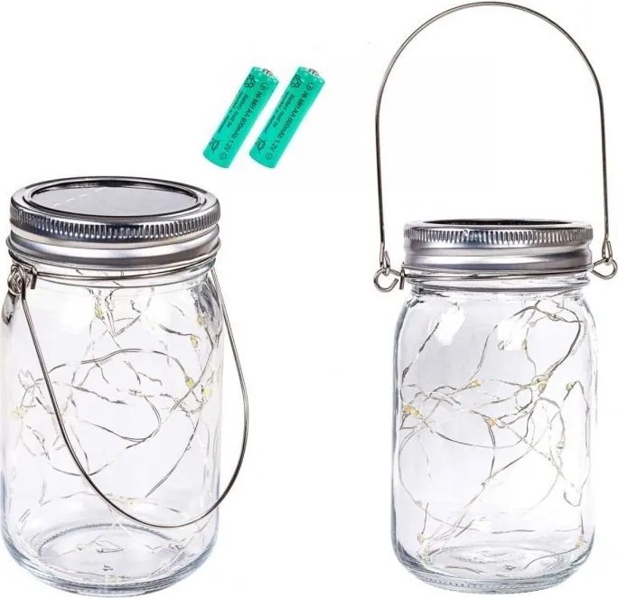 VOLTRONIC Zestaw oświetlenia solarnego 20 LED, 2 szt