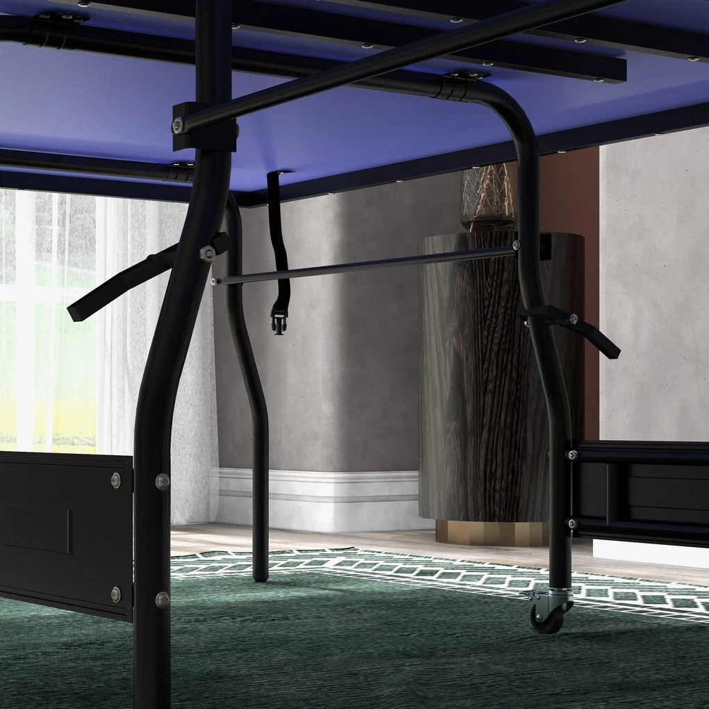 SPORTNOW Składany stół do tenisa stołowego średniej wielkości, w zestawie siatka, 3 piłeczki, blat 12 mm | Aosom PL