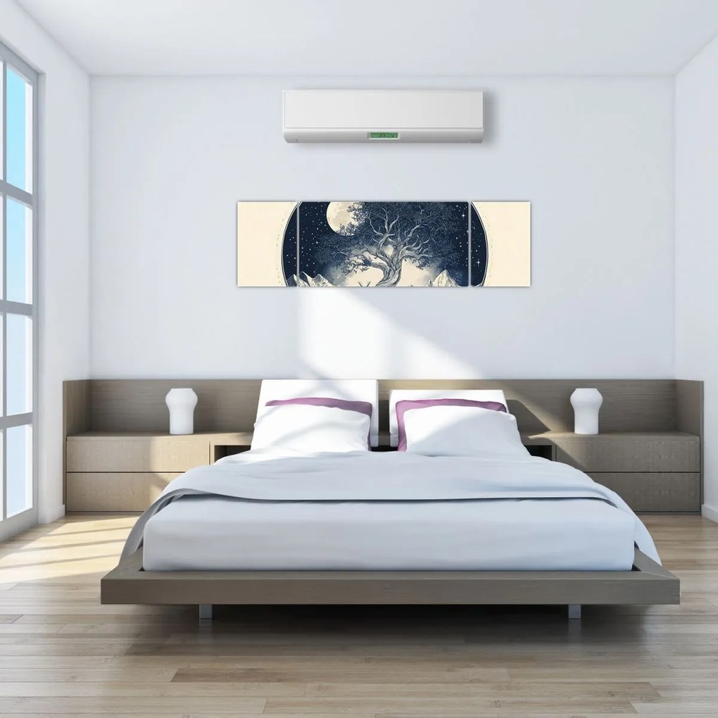 Obraz – Magiczne drzewo z jeleniem I. (170x50 cm)