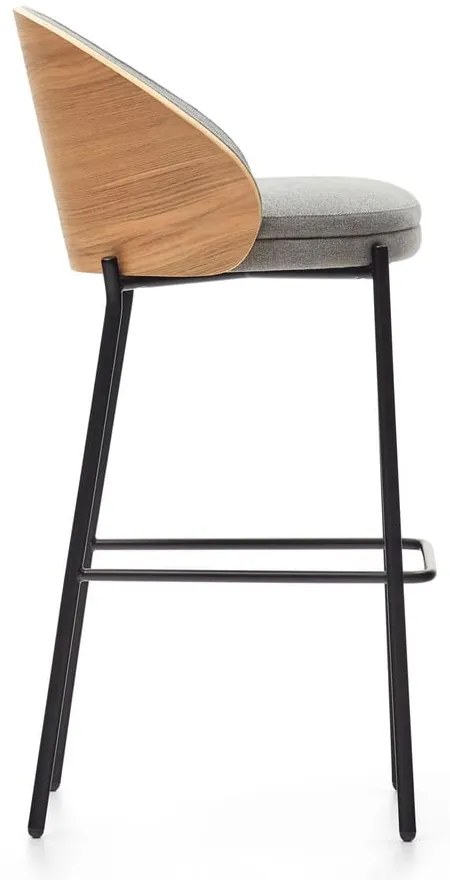 Szaro-naturalny hoker (wysokość siedziska 77 cm) Eamy – Kave Home