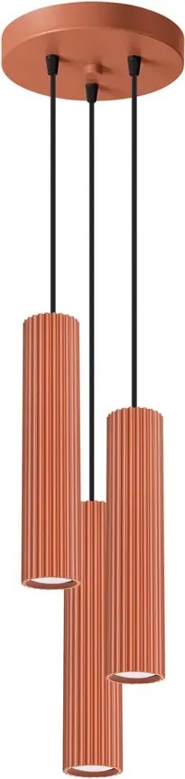 Loftowa wisząca lampa w kolorze ochra - 3X D299 M4-D30