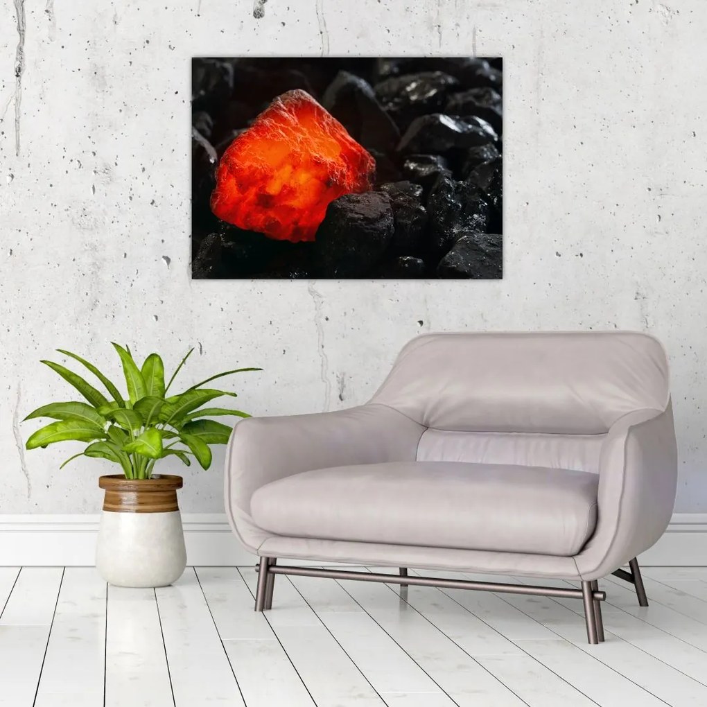 Obraz na szkle - świecący minerał (70x50 cm)