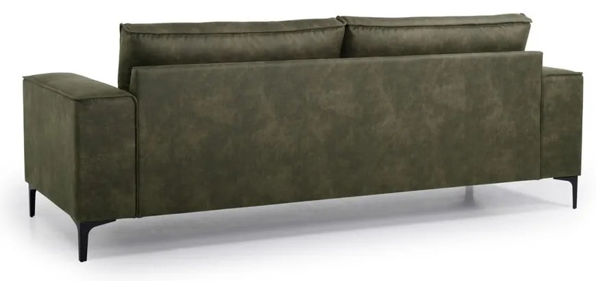 Zielona sofa z imitacji skóry 224 cm Copenhagen – Scandic