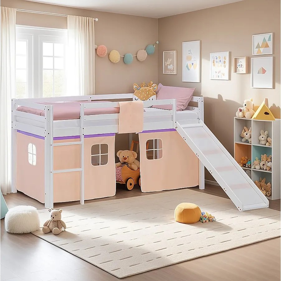 Łóżko piętrowe dla dzieci 90x200 cm Białe