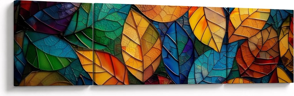 Obraz - Mozaika z liści (170x50 cm)
