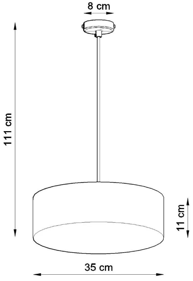 Biała lampa wisząca ø 35 cm Atis – Nice Lamps