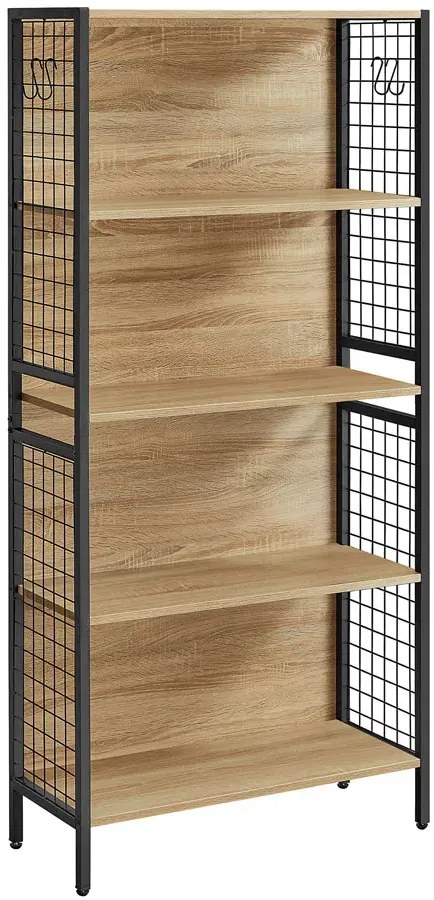 Regał Drewno Metal W Stylu Loft Dąb Sonoma Z8-H99