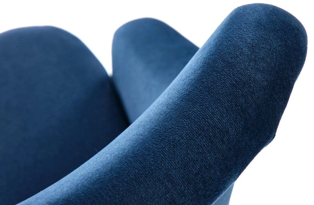 Krzesło tapicerowane drewniane granatowe welurowe TOLEDO 2