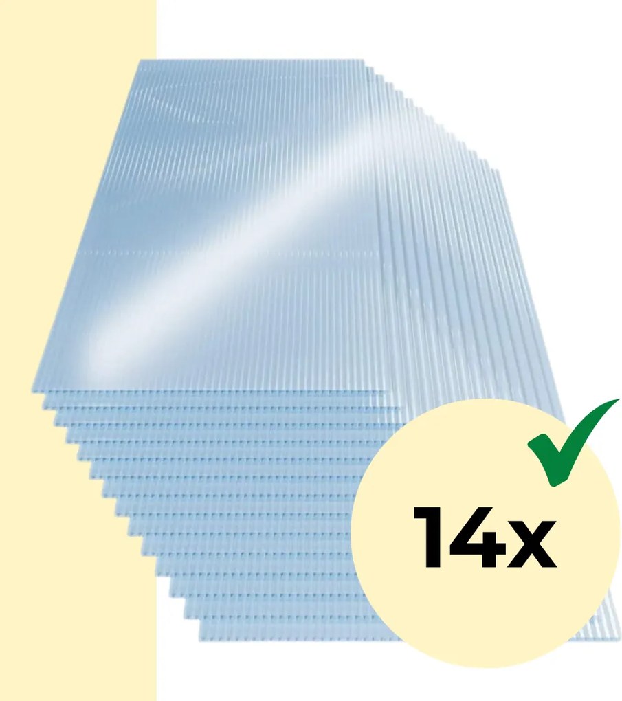 Poliwęglan komorowy MARK 4mm, 60,5x121x0,4cm, 14 szt., przezroczysta Jurhan