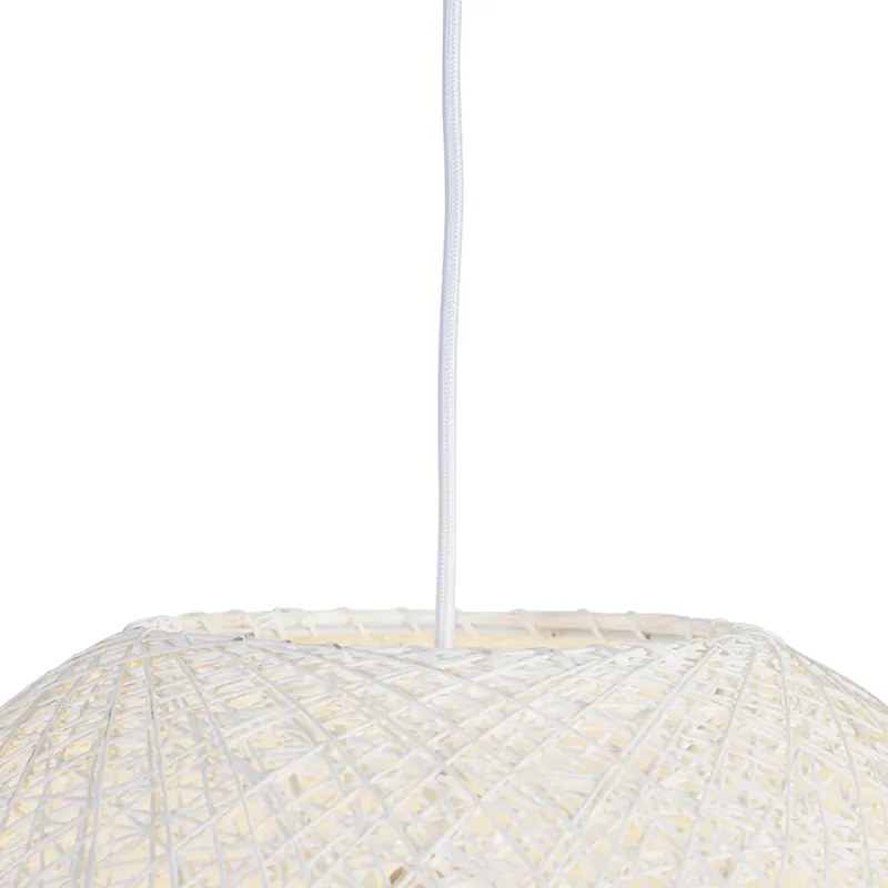 Rustykalna lampa wisząca biała 45 cm - Corda Nowoczesny Oswietlenie wewnetrzne