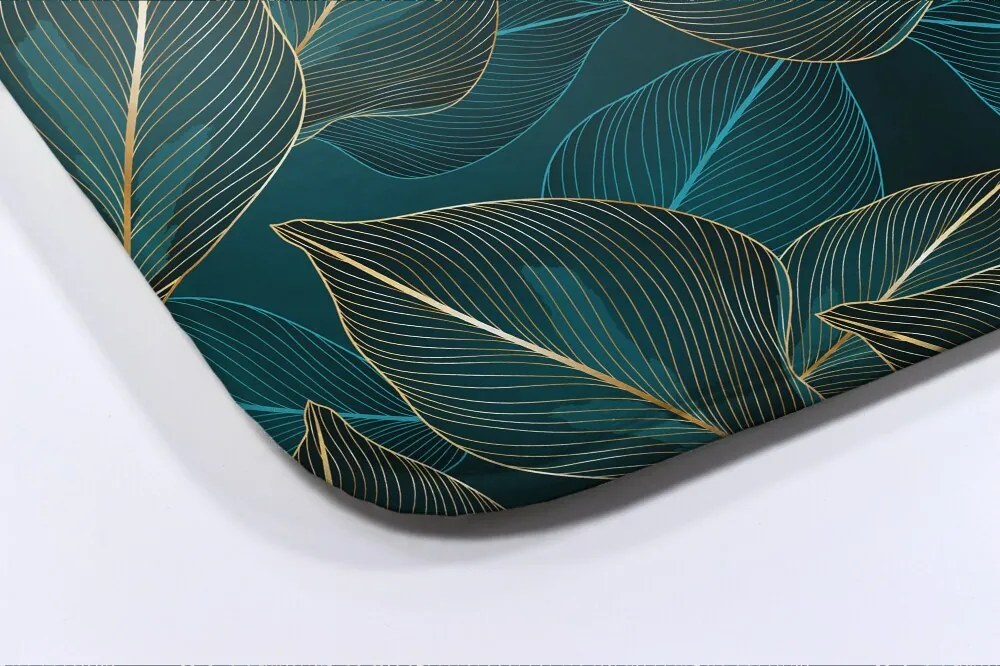 Dywanik łazienkowy Dywanik łazienkowy liście rośliny