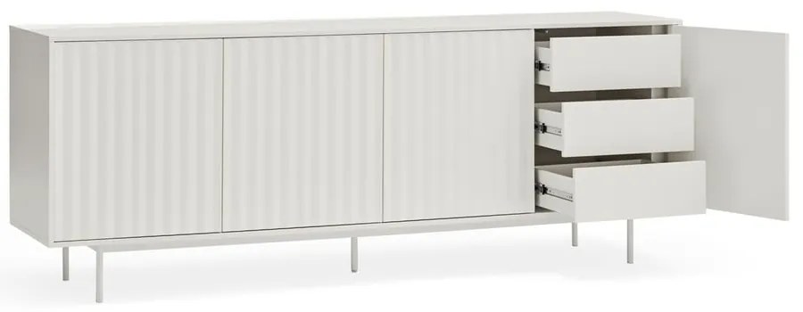Biała niska komoda 211x80 cm Sierra – Teulat