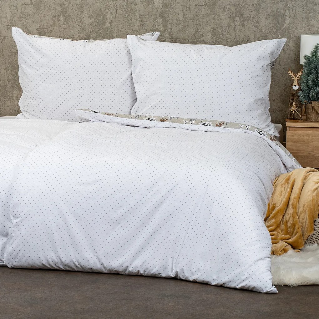 4Home Pościel bawełniana Christmas Forest, 140 x 220 cm, 70 x 90 cm