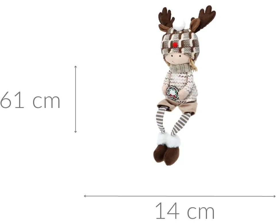 Pluszowa dekoracja świąteczna, 61 cm