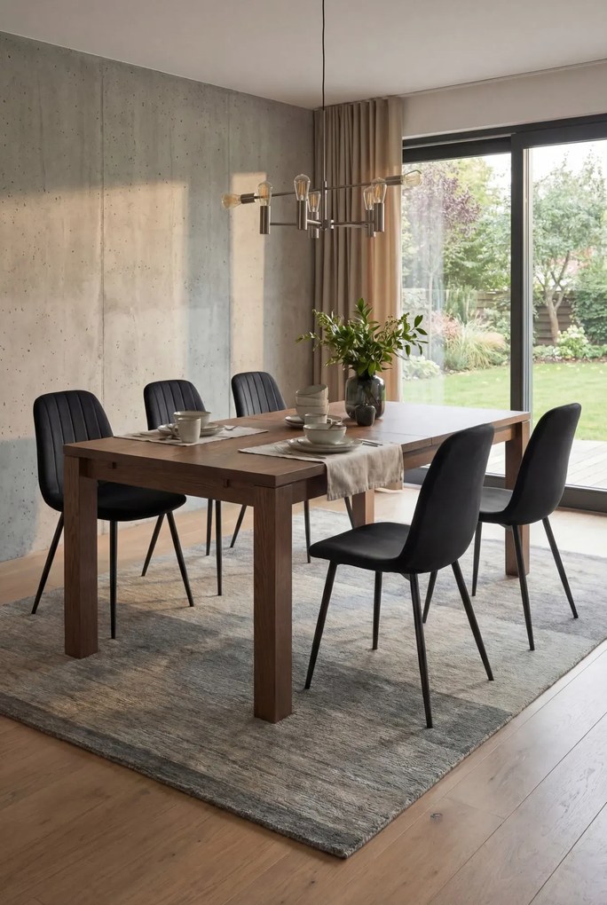 Czarne krzesło tapicerowane welurem Z4-P26