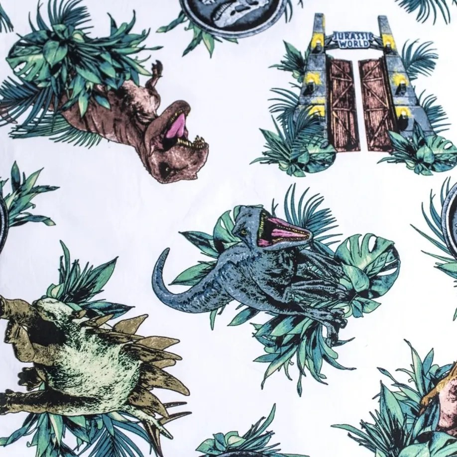 PrzytulneMieszkanie.pl PrzytulneMieszkanie.pl Świecąca bawełniana pościel JURASSIC WORLD ROAR kolorowa Rozmiar pościeli: 70 x 90 cm | 140 x 200 cm