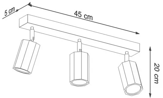 Potrójny plafon z ruchomymi reflektorami - 5X S474 M5-W50