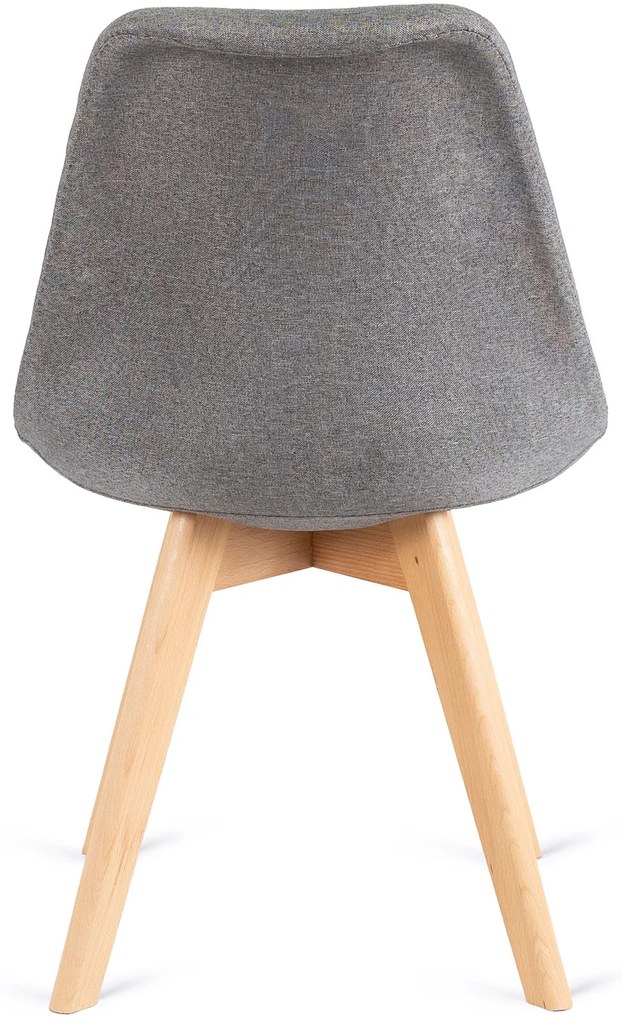 Zestaw Stół Okrągły Rozkładany HARRY 102-142 cm Dąb Artisan i 4 Krzesła NEVEL Szare Skandynawskie