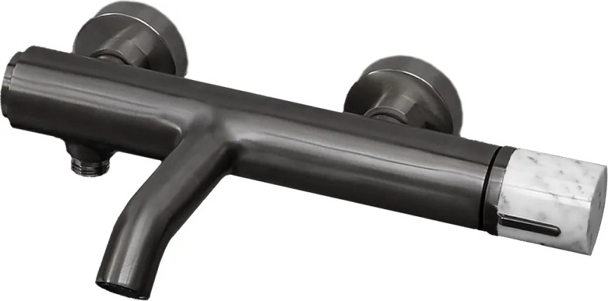 Mechaniczna gałka mieszacza wannowo-prysznicowego, metaliczny szary marmur - Essebagno