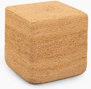 Kwadratowy Puf 40x40 Cm Z Juty Orsen Yute - Sklum