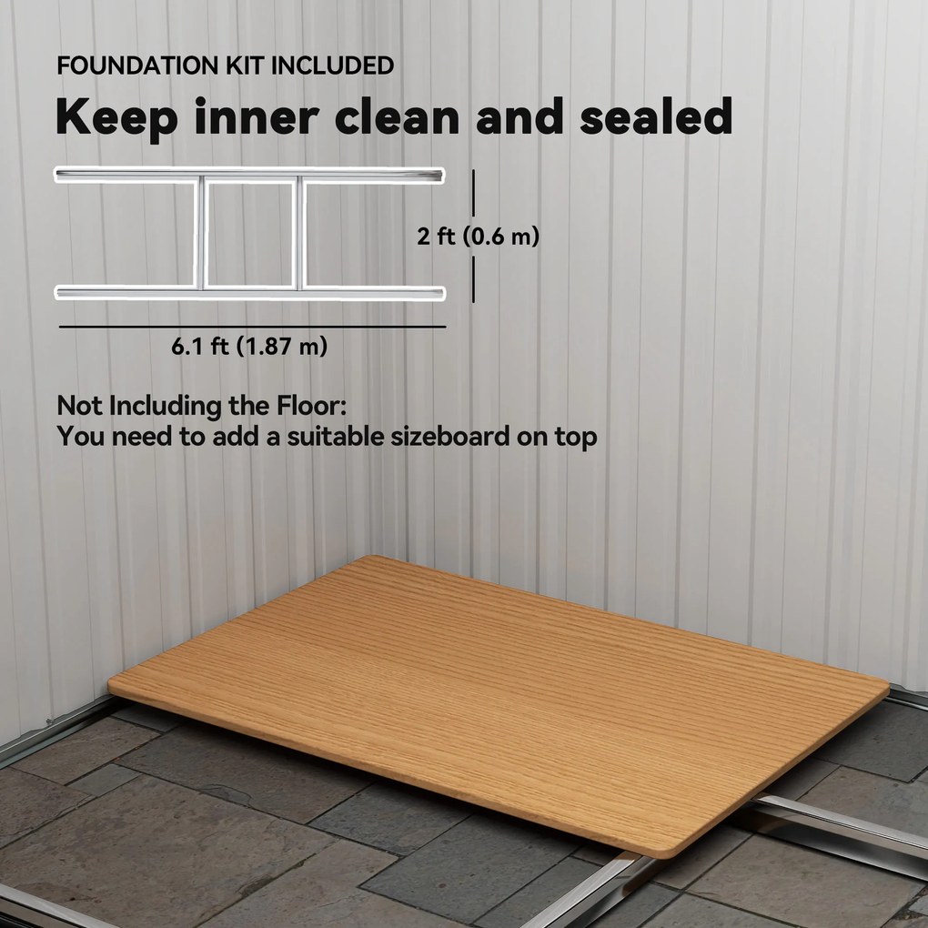 Outsunny Metalowy Schowek 2,3 m² 207 x 130 x 182 cm z Dachem Pultowym Oknem Fundamentem Drzwi Przesuwnymi Zielony