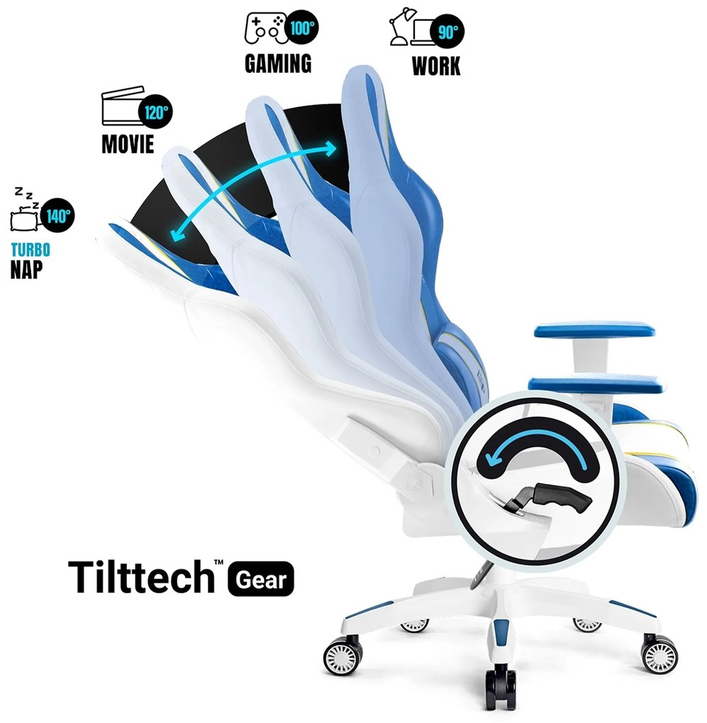 Fotel Gamingowy Diablo X-One 2.0 Small: Aqua Blue