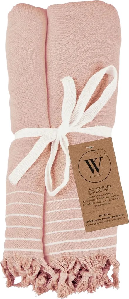 Ręcznik plażowy WALRA różowy 90 x 180 cm, 100% bawełna