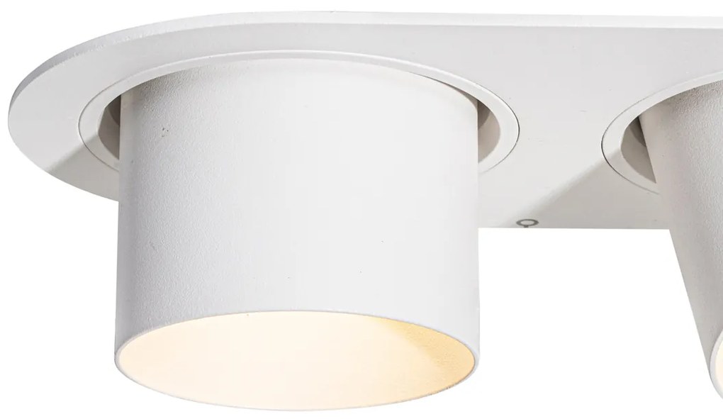 Set van 6 inbouwspots wit GU10 70mm kantelbaar 2-lichts - Installa Nowoczesny Oswietlenie wewnetrzne