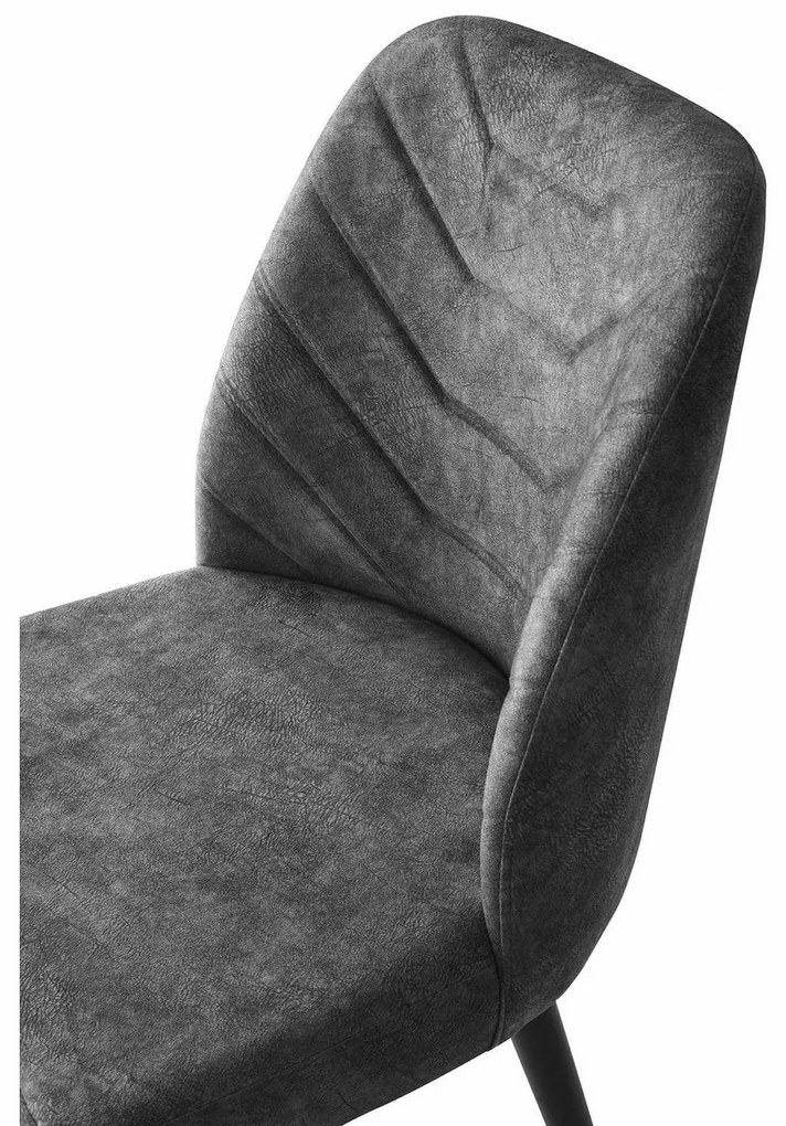 Zestaw krzeseł do jadalni Dallas Anthracite, 4 szt.