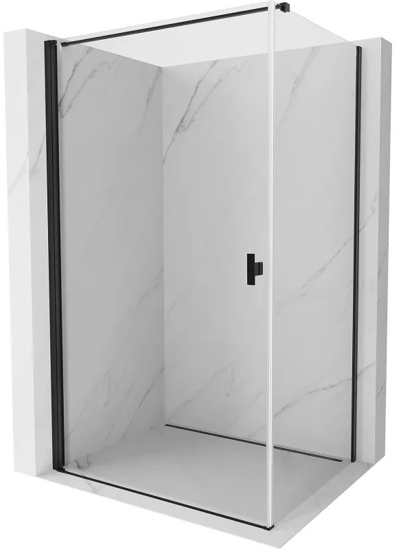 Mexen Mist-B  kabina prysznicowa uchylna 85 x 120 cm, transparent, czarna - 8A2T-085-120-70-00