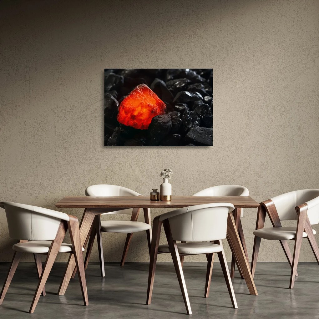 Obraz na szkle - świecący minerał (70x50 cm)