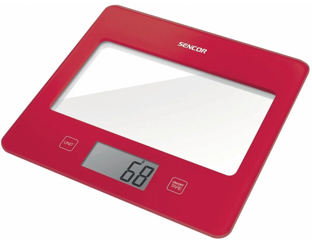 Sencor SKS 5024RD waga kuchenna, czerwona