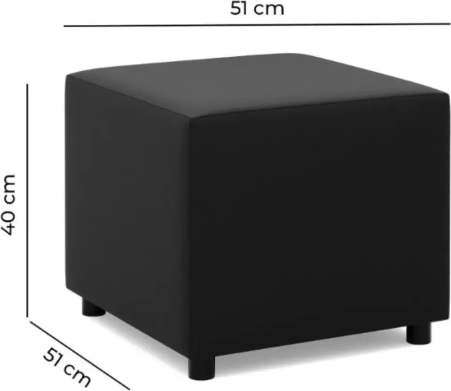Pufa Landi 50x50 lub 70x70 – nowoczesny podnóżek, siedzisko, dekoracja