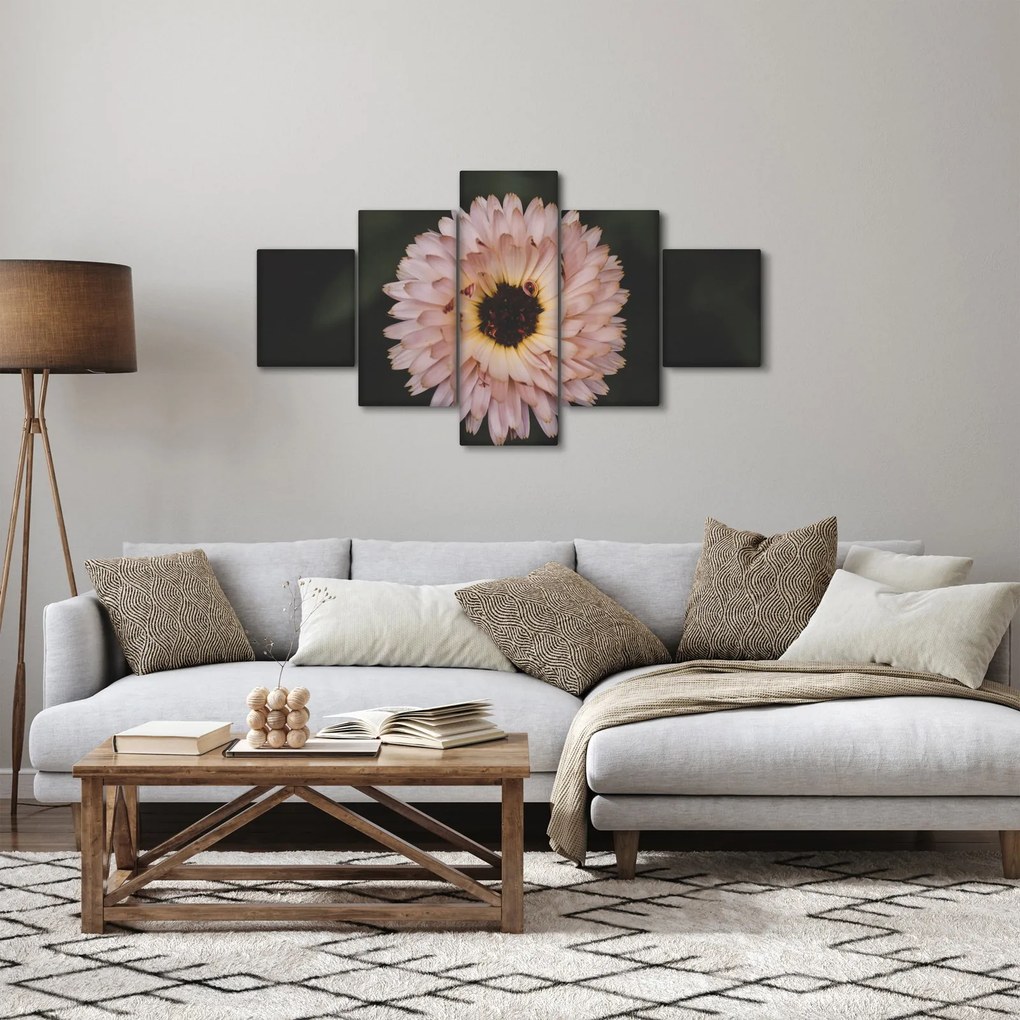 Obraz pomarańczowego kwiatu (125x70 cm)