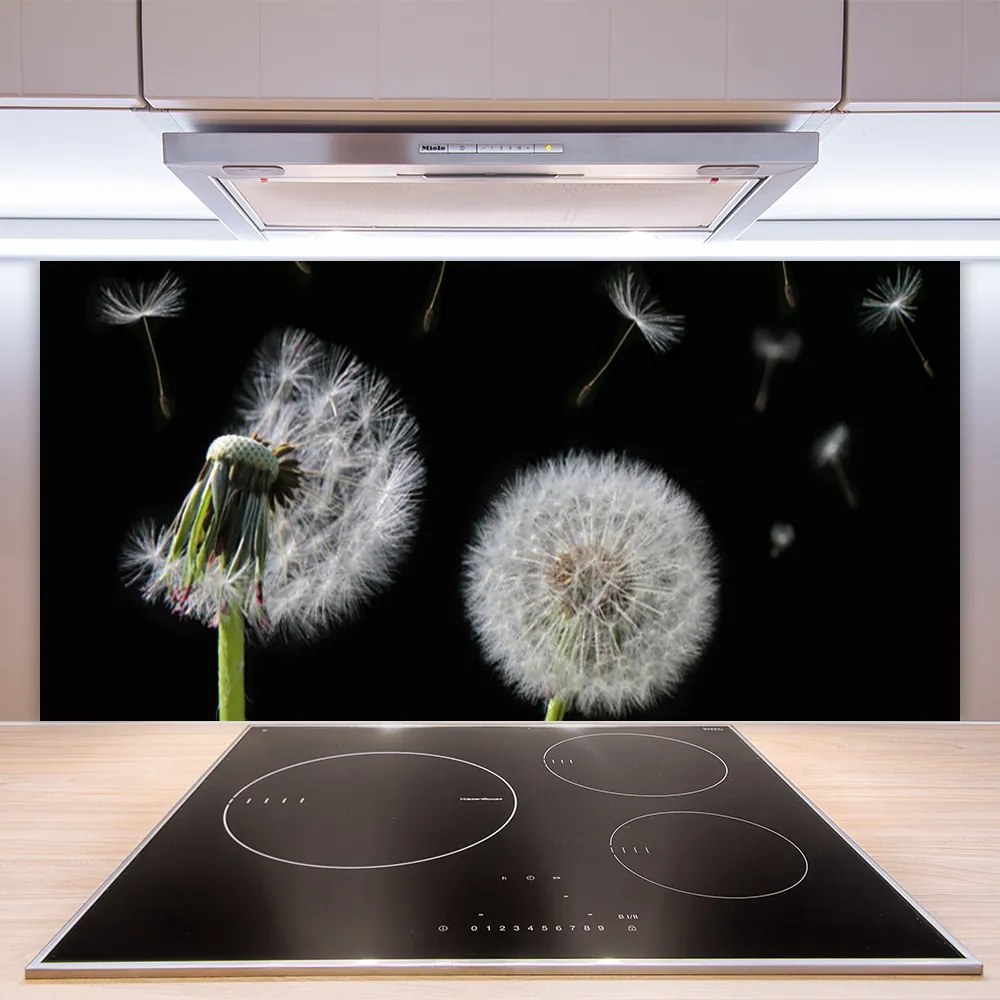 Szkło do Kuchni na Ścianę Złocisty Mniszek W Polu