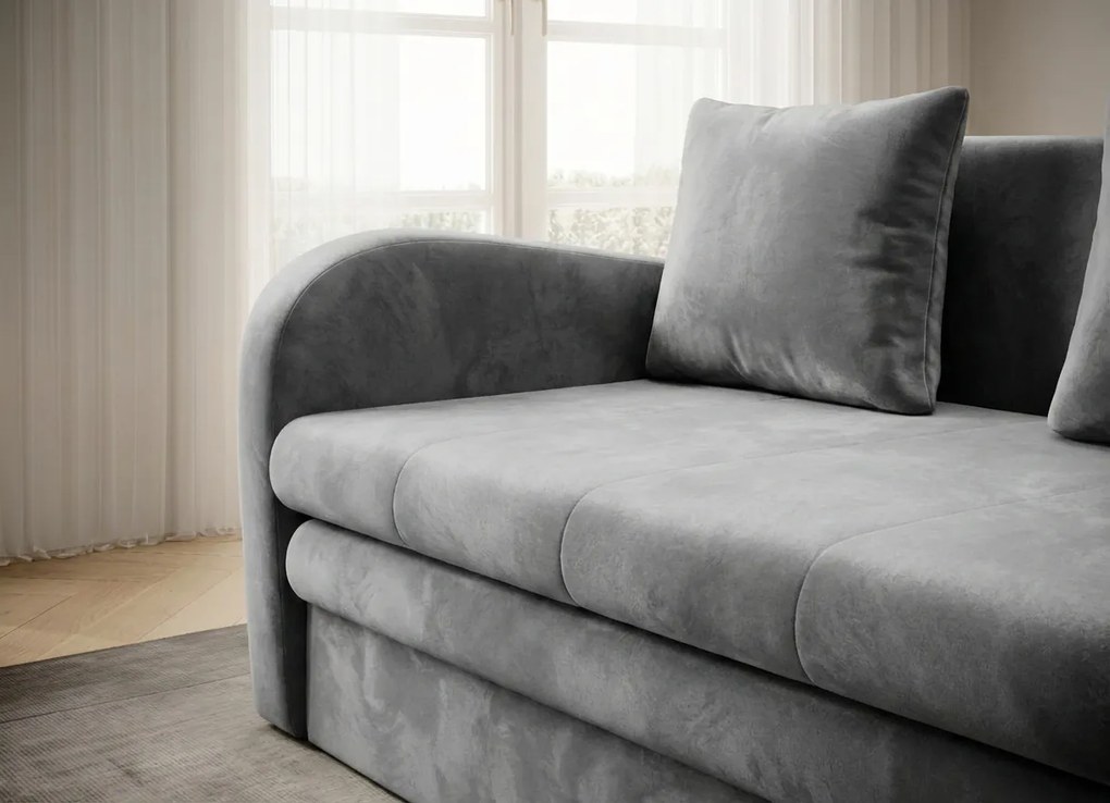 Rozkładana 2-osobowa sofa ARIO NUBE, szara