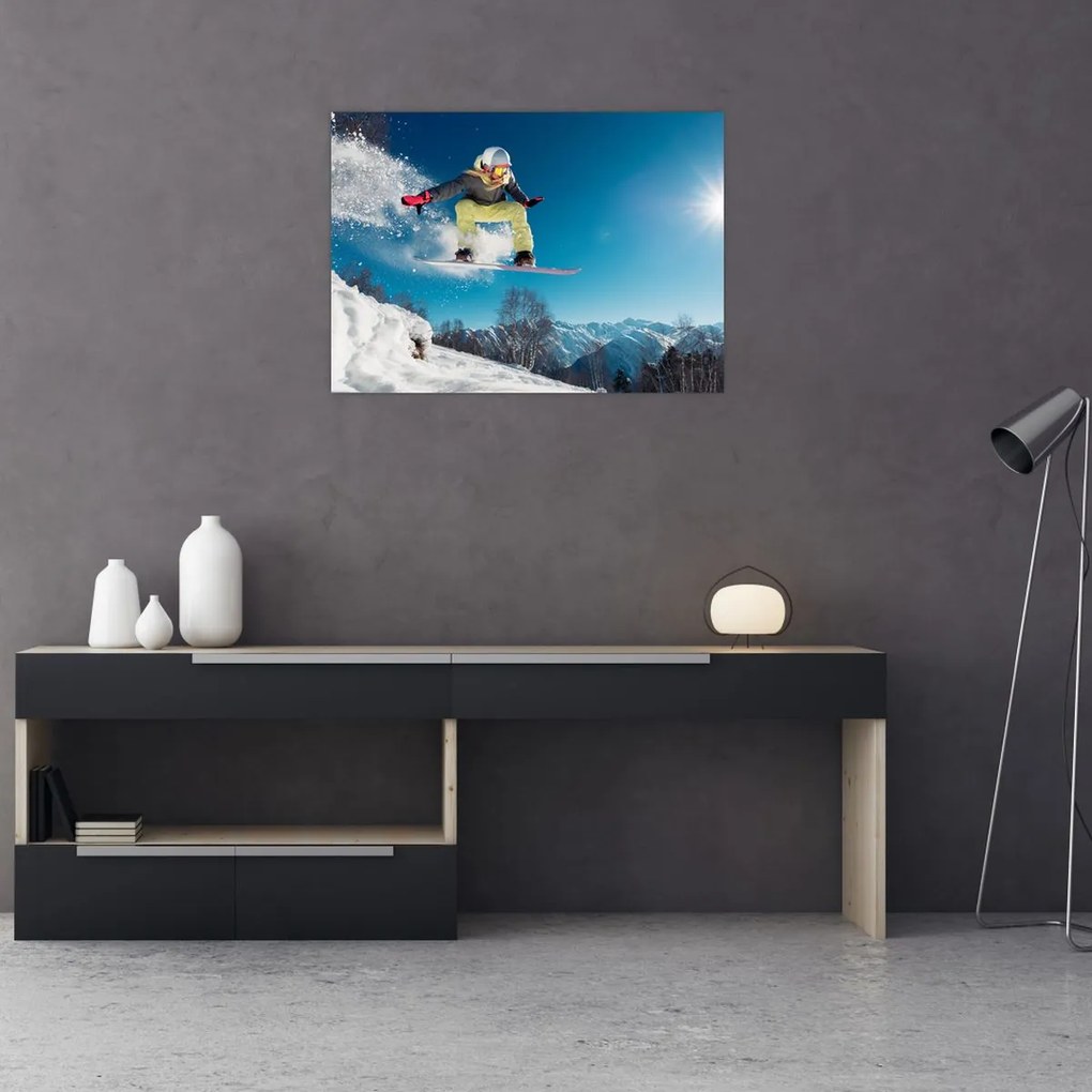Obraz - Snowboardzista (70x50 cm)