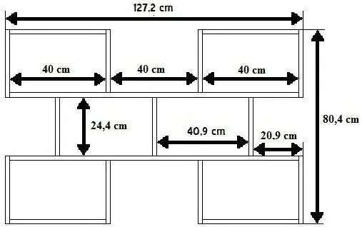 Biała minimalistyczna półka na książki N7-K19