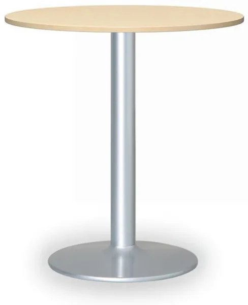 Stolik konferencyjny FILIP II, średnica 80 cm, szara podstawa, brzoza
