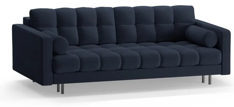 Ciemnoniebieska rozkładana sofa ze schowkiem 222 cm Bali – Cosmopolitan Design