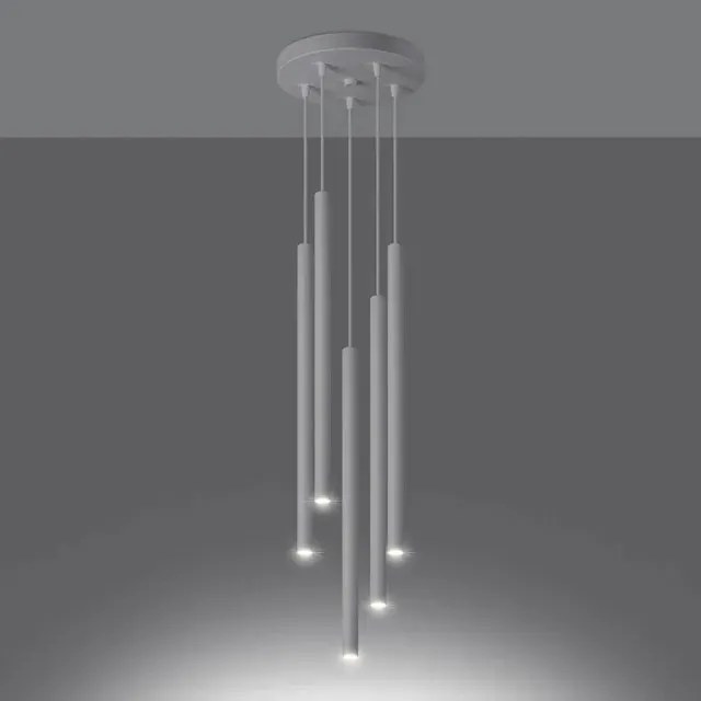 Biała nowoczesna lampa wisząca sople - 3X A382 M3-H27