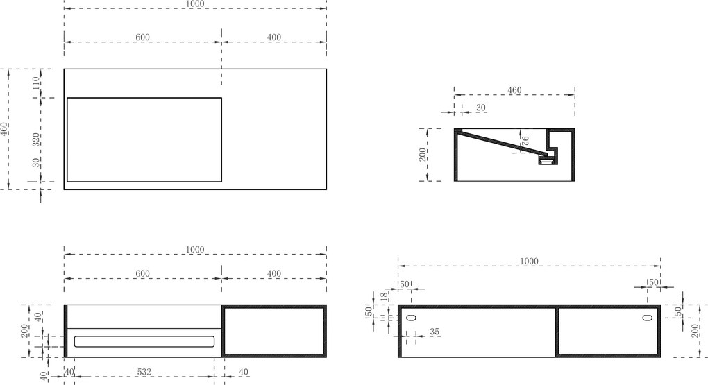 Umywalka ścienna TWG62