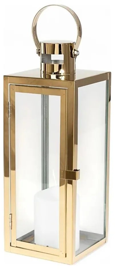 Latarnia dekoracyjna 49 cm złota
