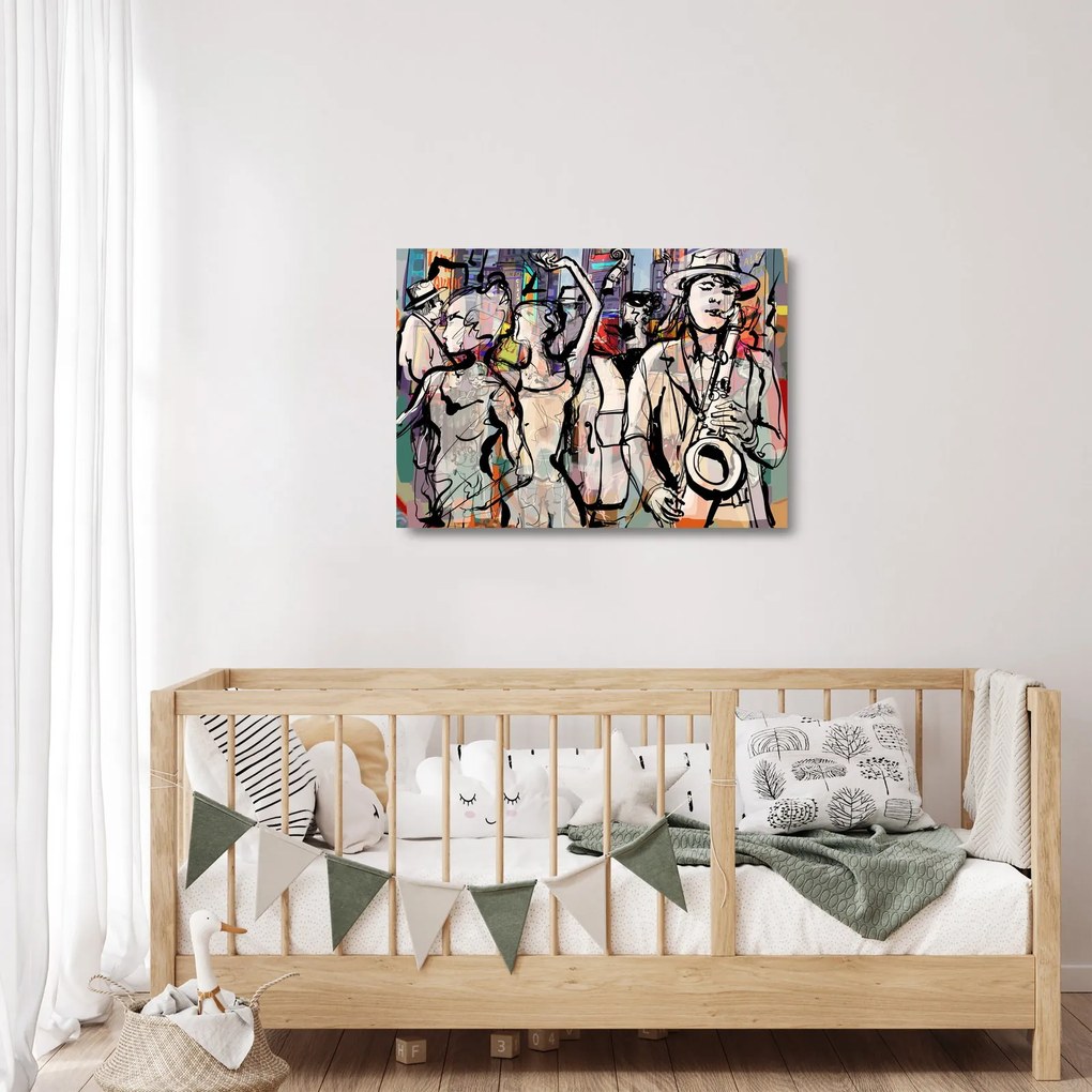 Obraz na szkle - Jazzowa noc (70x50 cm)